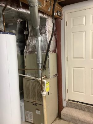 a close up of a door