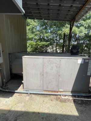 a house with trees in the background