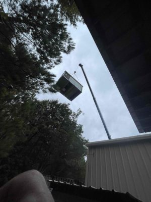 a sign on the side of a building